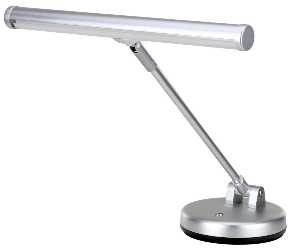 Pianoleuchte silber matt