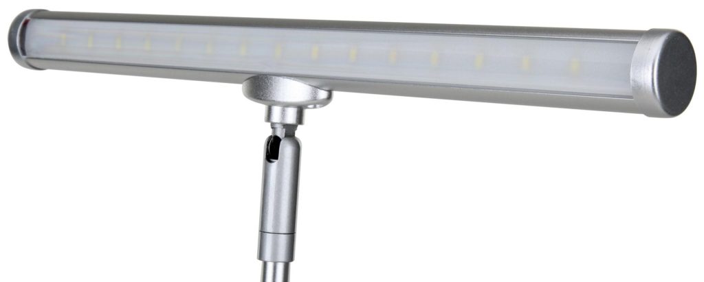 Pianoleuchte silber matt